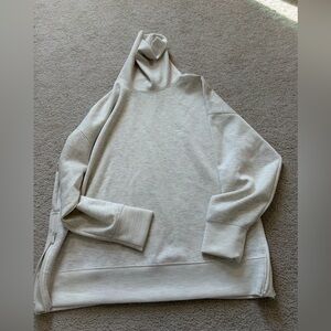 All in Motion Cream funnel neck sweatshirt